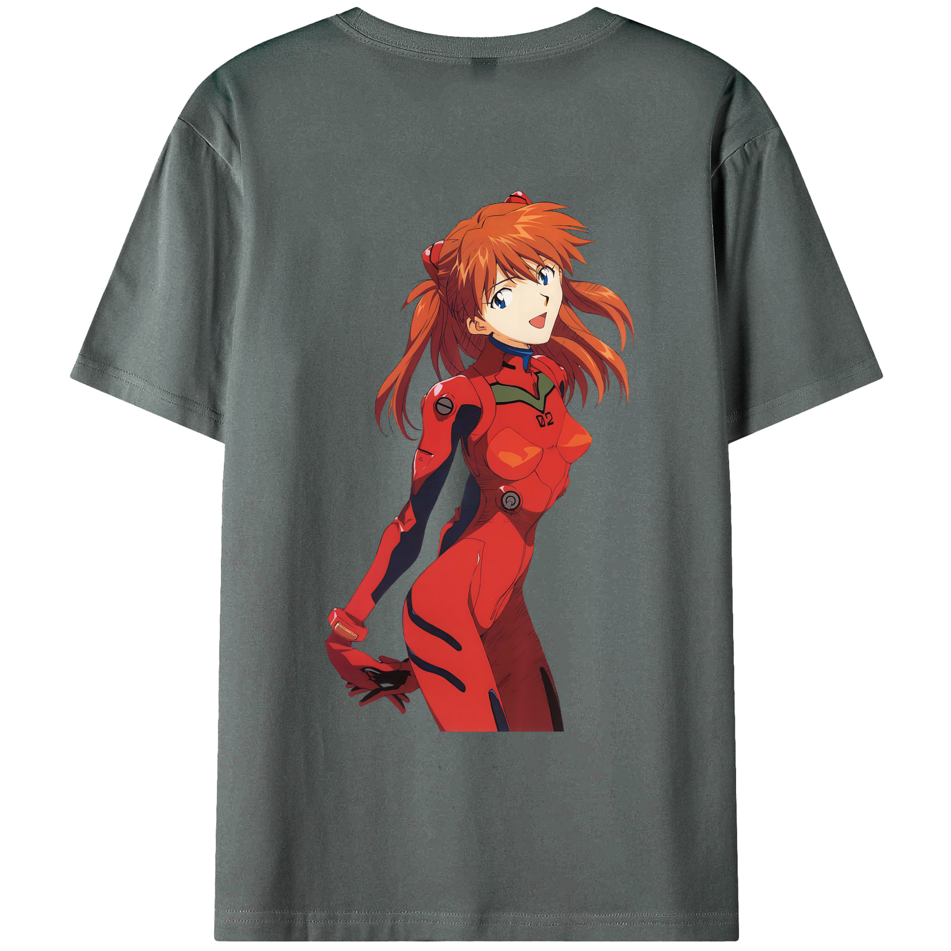 （画像用） EVA 新世紀エヴァンゲリオン 綿100％ メンズ半袖Tシャツ（バックプリント） 通気性